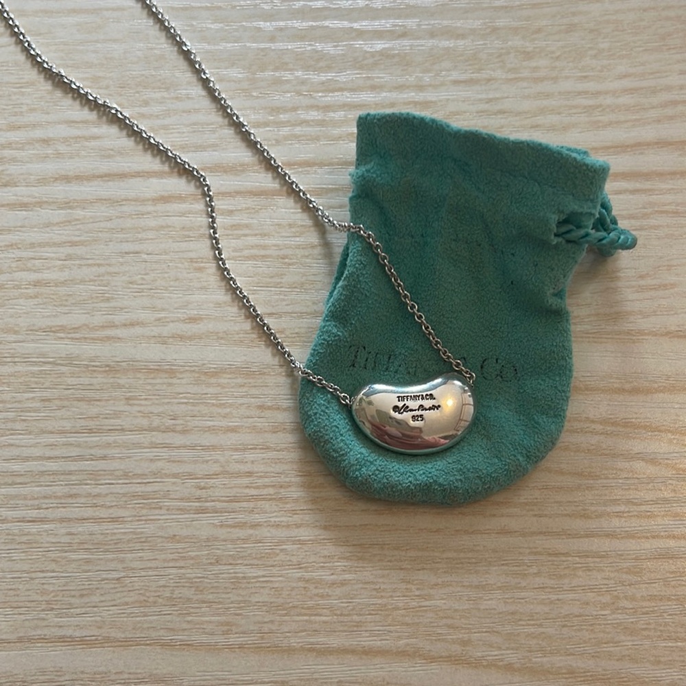 Tiffany & Co. Sterling silver 18mm bean pendant